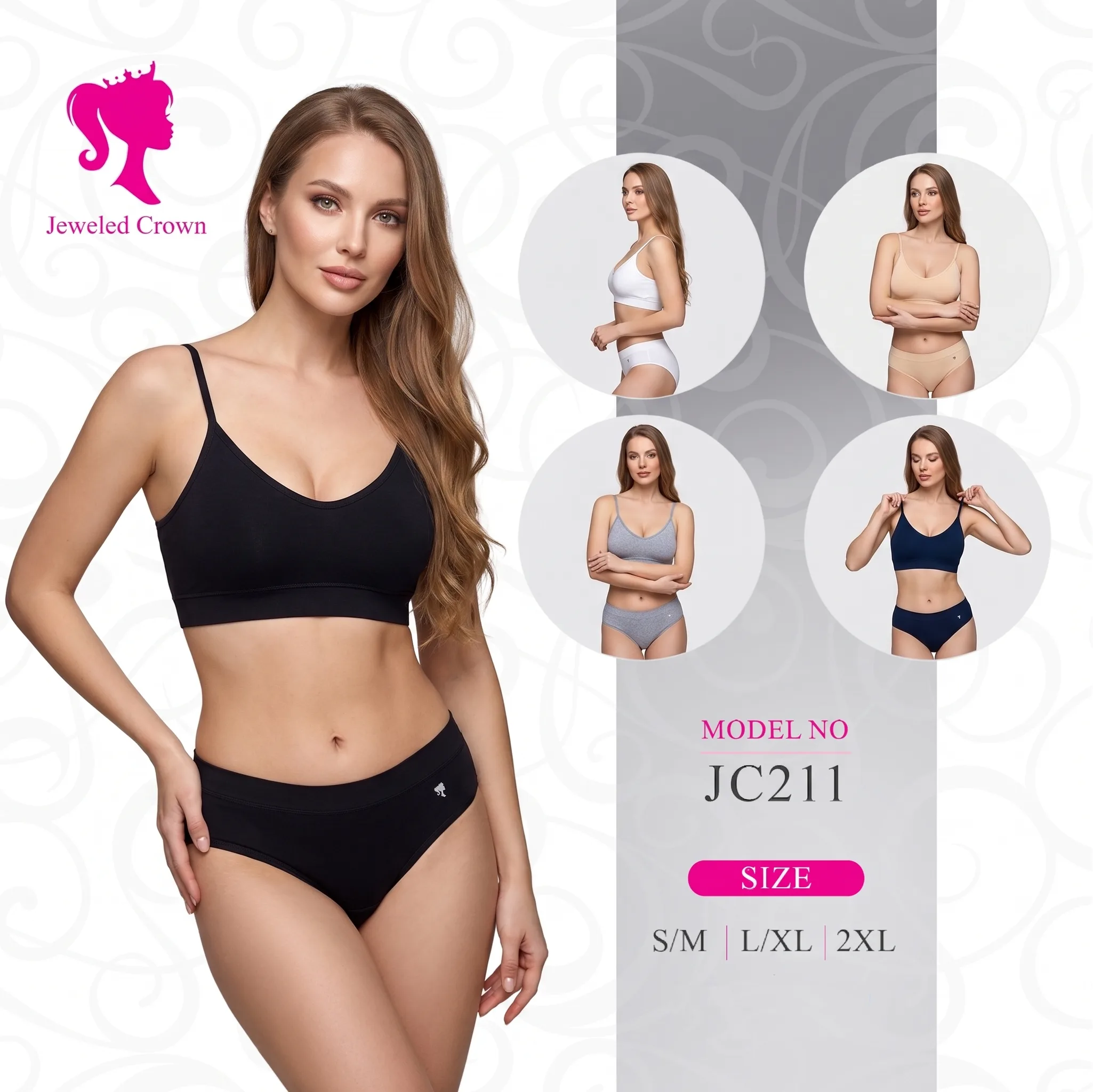Thin bra set with underwear
