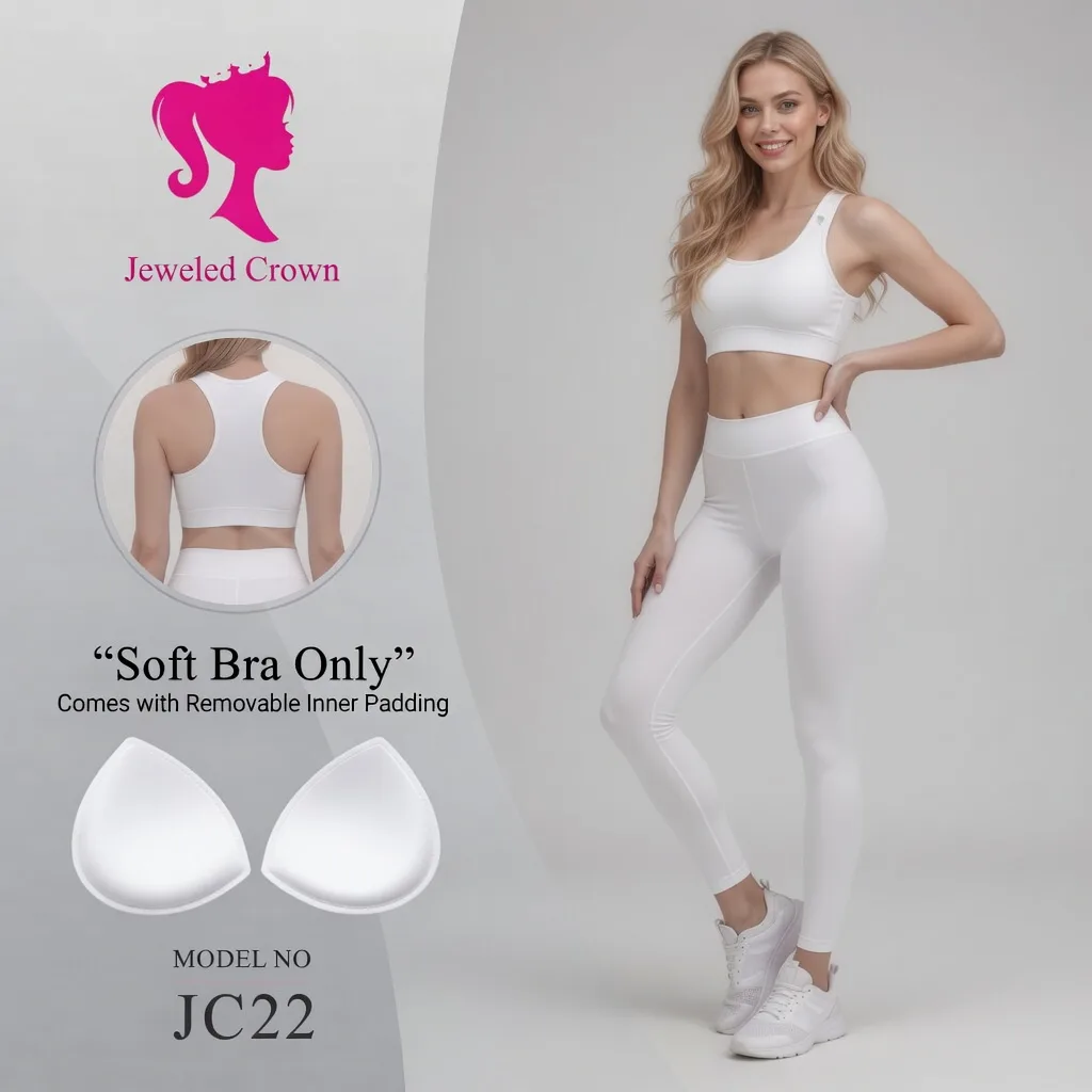 Soft Bra X - with Removable Padding White