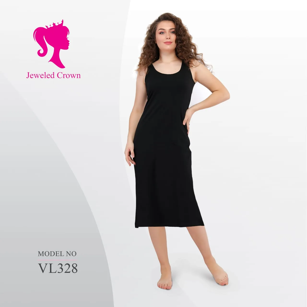 Long Underdress Black